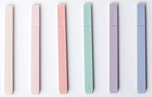 dhaikkkd mildliner subrayadores pastel Coloridos midliner marcadores 6 piezas papelería oficina marcador marcadores y rotuladores escuela colores surtidos rotuladores pastel fluorescentes Cover