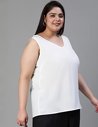 Image of oxolloxo Women Plus Size Sleevless Round Neck Top
