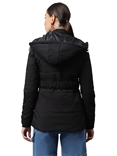 Image of Global Republic Polyester Regular Fit Hood Full Sleeves Jacket for Women