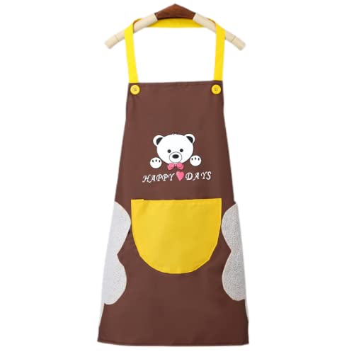 Image of Yindella Waterproof Kitchen Apron for Men, Women Kids - PVC Apron with Adjustable Neck Strap - Cooking, Dishwashing, Cleaning & Home Use, Durable, Oil-Proof & Stain-Resistant