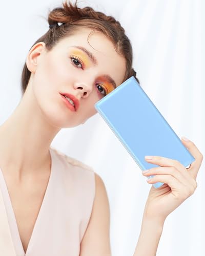 Image of Nipichsha Womens Wallet, RFID Slim Wallets for Women, Thin Ladies Credit Card Holder Purse, Cute Leather Bifold Clutch Billfold with 11 Card Slots & ID Window, Blue