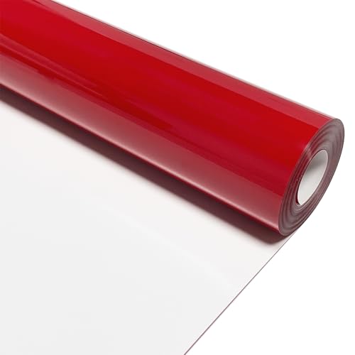 Image of Red Heat Transfer Vinyl HTV Roll Matte PU 12 inch x 15 ft. | Easy to Cut, Weed & Transfer, Red Iron On Vinyl for Cricut, Silhouette Cameo & Other Craft Cutter Cutting Machine