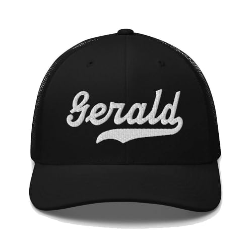 Gerald Hat Gerald Trucker Hat Baseball Script...