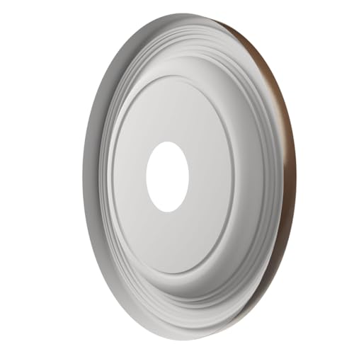 Image of Ekena Millwork 16 inchOD x 3 1 /2 inchID x 1 3 /8 inchP Traditional Thermoformed PVC Ceiling Medallion (Fits Canopies up to 9 1 /2 inch), Metallic Copper