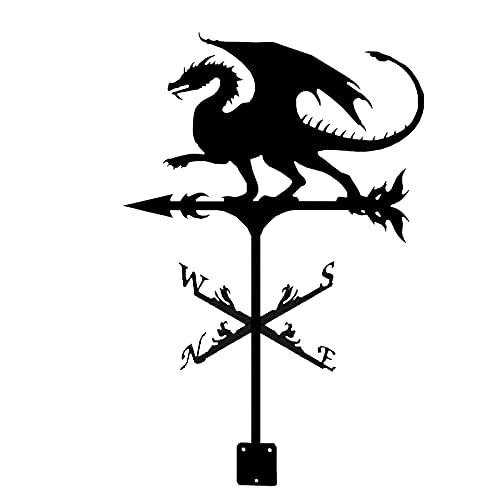 Girouette en acier inoxydable avec indicateur de direction du vent motif dragon