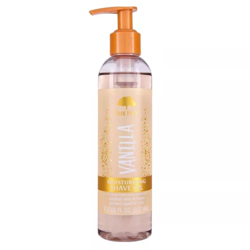 Tree Hut Vanilla Moisturizing Shave Oil, Hydrating Gel-to-Oil Formula for a Close, Smooth Shave, Made with Shea Butter, For All Skin Types, 7.7 fl oz