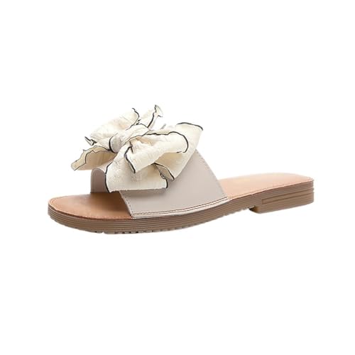 Cowhide Sandals for Women with Tendon Soles Soft Soled Leather Slippers for External Wear