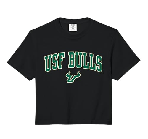 South Florida Bulls Arched Over Officially Licensed Comfort Colors Crop Top