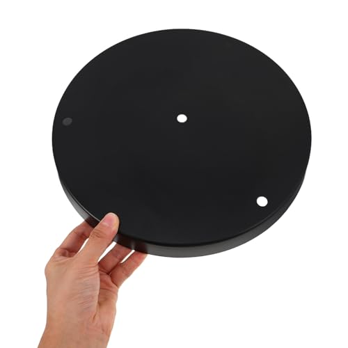 Medallón de techo redondo de hierro negro para lámparas de comedor DIY 5