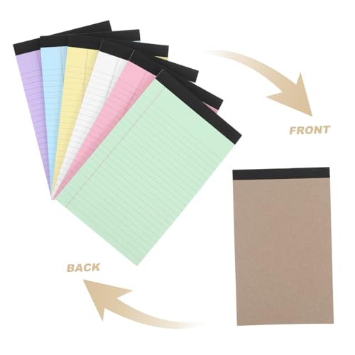 Notes lignés petits blocs de 6 pièces colorés pour réussir votre planification scolaire