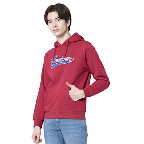 Image of Red Tape Stylish Cherry Hooded Sweatshirt for Men| Graphic Print and Kangaroo Pocket
