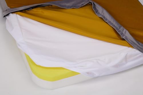 Image of Cutepups Orthopedic Dog Beds for XL pet Bed for Large Dogs Bread, Waterproof XL Dog Bed with Sides, Non-Slip Bottom and with Washable Removable Cover Yellow Color