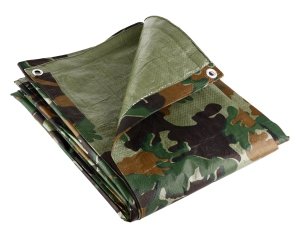 MCM Camouflage Tarpaulin 2.4m x 3m (8ft x 10ft) - Waterproof Outdoor Den Fishing Camping Ground Sheet Cover (2.4m x 3m (8ft x 10ft) Tent Camping Furniture