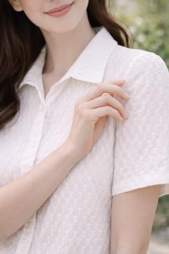 Image of Zilcon Bricks Womens Fashion Crop top for Woman Casual Short Sleeve Shirts for Woman | Women Fashion | Formal Shirts for Women