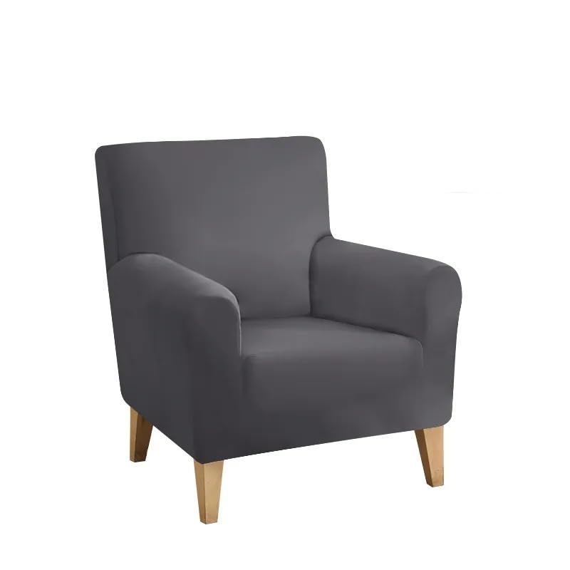 GSJNHY Armchair Cover Waterproof Armchair Cover Stretch Detachable Sloping Arm Back Slipcover Soft Single Small Chair Seater Sofa Covers For Home Club (Color : Grey, Size : 1 pc)