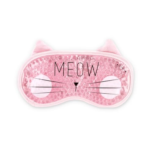 Legami - Chill Out, Augen-Gel-Maske, 19,5 x 11 (H max) cm, aus PVC und Polyester, Kitty-Thema, wiederverwendbar, elastisch, verstellbar, perfekte...