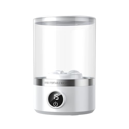 ポータブル 下着 洗濯機,1.7L 静音 深層洗浄 大容量 旅行用 洗浄機 | ブラジャー 靴下 パンティ 洗濯機 - 家庭用 キャンプ用 RV ホテル用 寮用