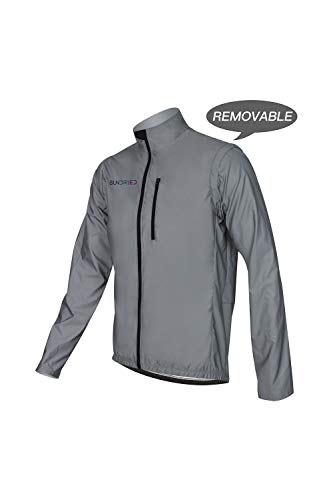 Sundried Ultra Reflective 360 degree Unisex Cycling Jacket Cycle Coat Hybrid Gilet Detachable Sleeves Men's and Women's - Image 3