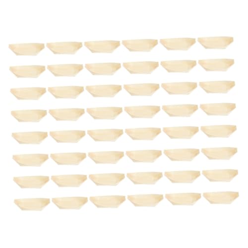 TOVINANNA 150pcs Disposable Wood Boat Snack Dish Japanese Style Sushi Serving Tray for Appetizers Desserts and Salads Lightweight and Portable Catering Supplies for Parties and Gatherings