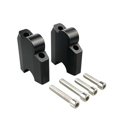 Torretas Manillar Elevadores de barra de manillar de aluminio para motocicleta, elevadores de manillar de 0,9 hacia atrás y 2 para Tenere 700 para XT700Z 2019 2020 1-1/8 Elevador Manillar Moto(Negr