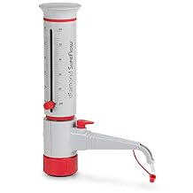 Globe Scientific GBTD-R-100 Bottle Top Dispenser with Recirculation, 10.0mL to 100.0mL, 2.0mL Increment