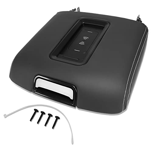 Auto Dynasty [Floor Console Model] Center Console Lid Assembly with Wireless-Charger Compatible with...