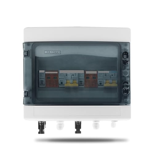1pc 63A DC MCB Solar photovoltaic PV Combiner Box With Protection 2 input 2 out DC 600V Fuse MCB SPD 12ways THKCTOXF