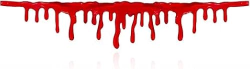 قلادة شوكر دموية للهالوين من فام - قلادة حمراء مخيفة للتنقيط...