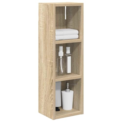 vidaXL Armoire Murale de Salle de Bain Chêne Sonoma 20 x 16 x 62,5 cm, Meuble de Salle de Bain Moderne, Étagère Rectangulaire, Rangement Pratique, Gain de...