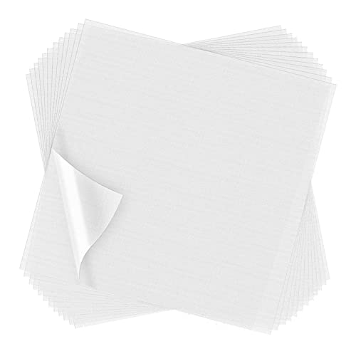 Vaveren 100 Sheets Water Soluble Stabilizer Clear Precut Embroidery Stabilizer Topper for Cross Stitch, Quilting, Embroidery Machine, Sewing, 8 x 8 Inch