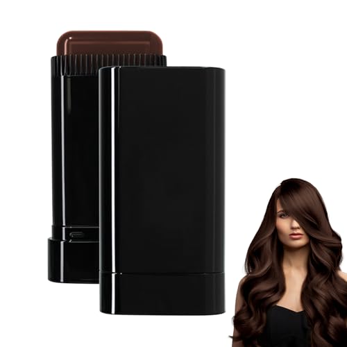Eazerom 19 Hair Dye Stick,Barra de Color para las Canas y Raíces,Temporary Hair Dye Stick,Hair Color Touch Up Cover Root pen,para Cubrir la Raíz del Cabello gris,Retoque del Cabello,02# DARK BROWN