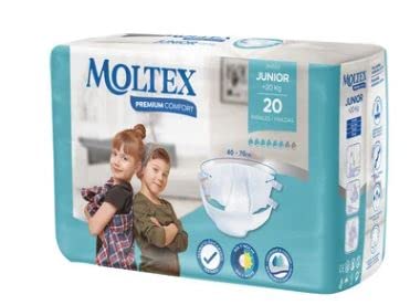 Pañales de noche (calzoncillos absorbentes) talla 6, para niños de más de 20 kilogramos MOLTEX Junior premium comfort 20 uds