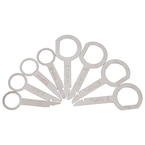 AFA Tooling (8pcs) Replacement for Radio Removal Tool 1C0-051-530 and T87P-19061-A for Volkswagen, Audi, Mercedes and Ford - Won't Bend or Break
