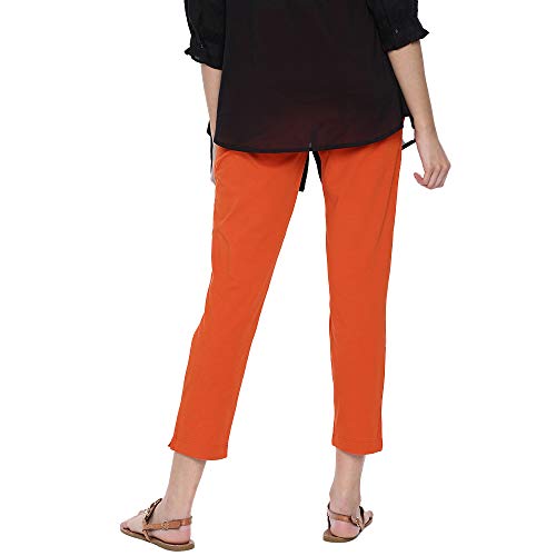 Image of GO COLORS Cotton Stretch Kurti Pants Full Length for Women | Breathable, Mid Rise, Tall