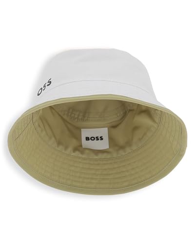 BOSS Boys Reversible Bucket Hat Dark Stone 50
