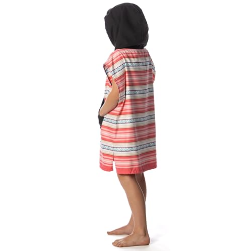 Image of Flow Changing Poncho for Kids - Microfiber Hooded Swim Towel Poncho for Boys & Girls, Perfect for Beach, Pool, or Swim - Quick Dry, Absorbent, Light Weight, and Easy to Pack (Laguna Pink, Medium)