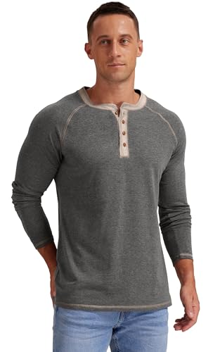 Image of Sailwind Mens Henley Long /Short Sleeve T-Shirt Cotton Casual Shirt