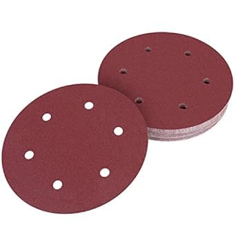 225mm Sanding Discs 240 Grit Sandpaper, 30Pcs 9 Inch Hook and Loop Sand Disc Sanding Pads for Drywall Sander Long Neck Sander(6 Holes)