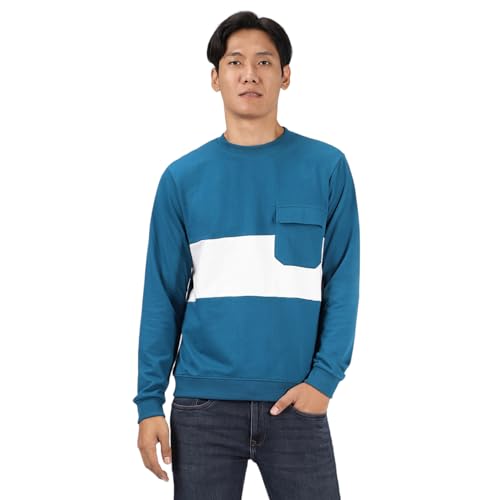 Image of Urbano Fashion Men's Cotton Color Block Sweatshirt