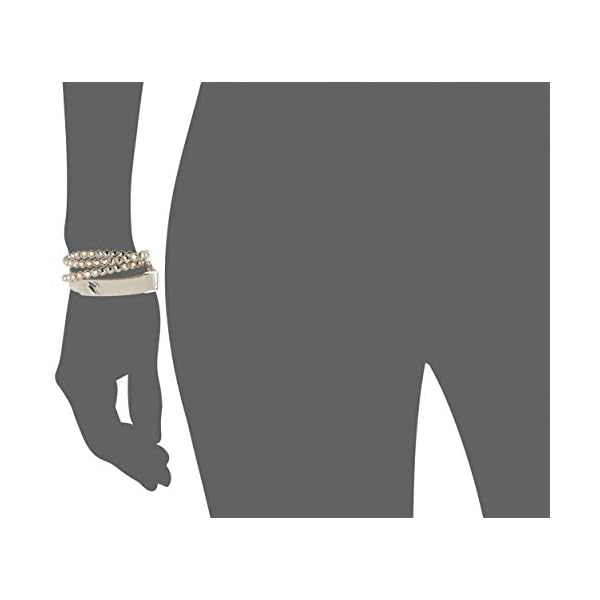 Swarovski Power Women's Slake Wrap Bracelet with Leather Band and Gold-Tone Crystals with Buckle Closure