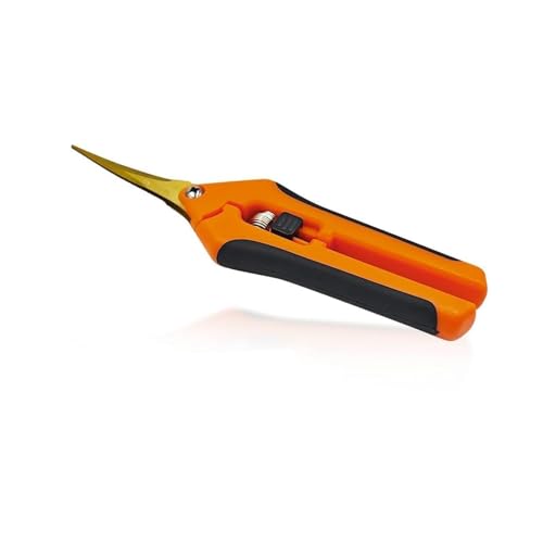 Klein Gartenschere, Astschere Bonsai Schere Baumschere Ernteschere, Pruning Shears Garden Scissors für Bonsai Pflanzen Blumen Ernte Obst Gemüse (16,5 cm, Orange)