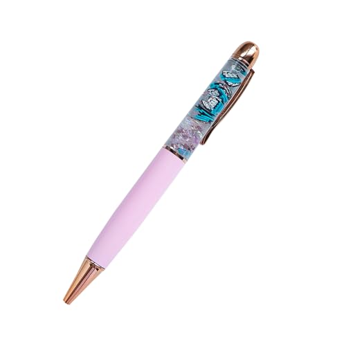 Image of Blue Hat Girl Funny Pens Cute Floater Floating Liquid Writing Journaling Office Pen Unique Gift For Women Men Kids Girl Boy
