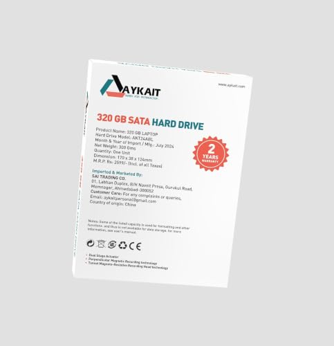 Image of AKT320AB 320GB Internal Laptop Hard Drive - 2.5 Inch Ultra Slim SATA 6Gb /s HDD, 32MB Cache, High-Speed Data Transfer, Reliable Storage for Laptop & PC, Performance with (2-Year Warranty)