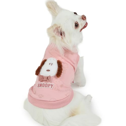 ペットパラダイス スヌーピー 犬 服 秋 淡色 トレーナー 小型犬 ピンク DM