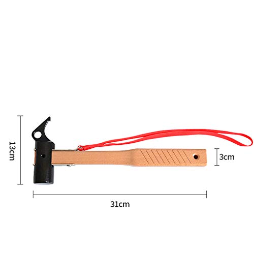 Fancyes Camping Martelo Pesado com Tent Stake Removedor, 12.2