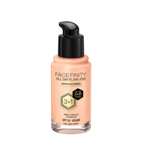 Image of Max Factor Facefinity All Day Flawless 3-in-1 Foundation - C40 Light Ivory, 30ml