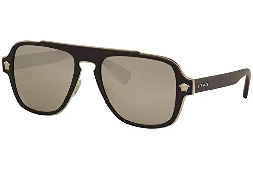 Image of Versace Man Sunglasses Black Frame, Dark Grey Lenses, 56MM