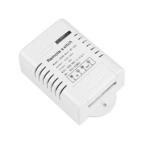 SaditY 30A Power WIFI Switch Controller 220V Mobile Phone APP Remote Control Relay Module Switch Smart Home Switch 110V-220V - (Color: White)