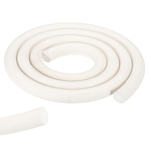 uxcell Espuma de silicona para juntas 25 mm x 2 m blanca miniatura 1