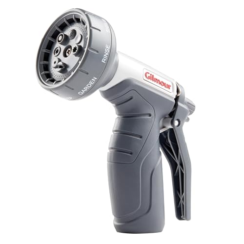 Gilmour Light Duty Garden Hose Nozzle with 8 Pre-Set Spray Patterns, Water Hose Nozzle for Watering Garden or Lawn